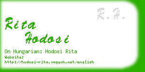 rita hodosi business card